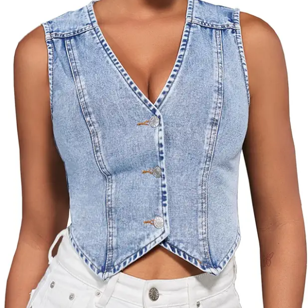 women's fashion jean vest