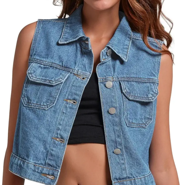 women's fashion jean vest